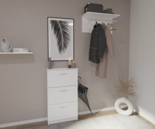 Wandgarderobe >SPOT< in weiß - 72x34,5x29,3cm (BxHxT)