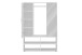 Garderobenschrank >AUMA 1< in weiß - 105x151,3x39,7cm (BxHxT)