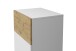 Kommode >BELM 2< in Brillantweiß-Artisan Eiche - 55x115x42cm (BxHxT)