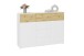 Kommode >BELM 4< in Brillantweiß-Artisan Eiche - 163x115x42cm (BxHxT)