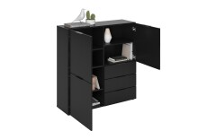 Kommode >DARK 2< in schwarz - 99,1x101,2x31,5cm...