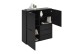 Kommode >DARK 2< in schwarz - 99,1x101,2x31,5cm (BxHxT)