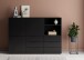Kommode >DARK 2< in schwarz - 99,1x101,2x31,5cm (BxHxT)