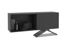 Wandgarderobe >DARK 8< in schwarz - 99,1x33x27,2cm...