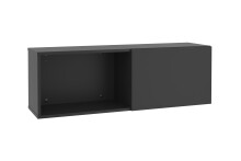 Wandgarderobe >DARK 8< in schwarz - 99,1x33x27,2cm...