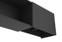 Wandgarderobe >DARK 8< in schwarz - 99,1x33x27,2cm (BxHxT)