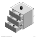 Nachttisch >JACK 2< in Eiche Dekor - 45x53,5x38cm (BxHxT)