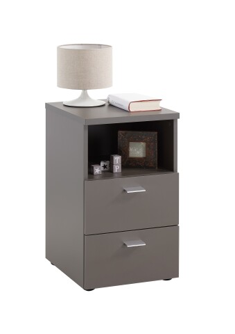 Nachtkonsole >COLIMA 1< in Lava - 35x61,5x39,9cm (BxHxT)