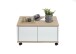 Couchtisch >TWIN 1< in Eiche Dekor-weiß Edelglanz - 70x36x70cm (BxHxT)