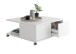Couchtisch >TWIN 1< in weiß - 70x36x70cm (BxHxT)
