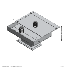 Couchtisch >AVOLA 2< in Beton LA-weiß Edelglanz - 100x46,1x65cm (BxHxT)