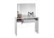 Schminktisch >SCHMINKI 1< in weiß Edelglanz - 100x135,7x41,4cm (BxHxT)