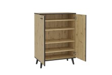 Kommode >PLAU 1< in Artisan Eiche Dekor - 68,5x93,5x33cm (BxHxT)