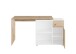 Schreibtisch >ALBRECHT 1< in Artisan Eiche Dekor-weiß - 83x74x117cm (BxHxT)