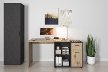 Schreibtisch >ALBRECHT 1< in Viking Eiche - Matera - 83x74x117cm (BxHxT)