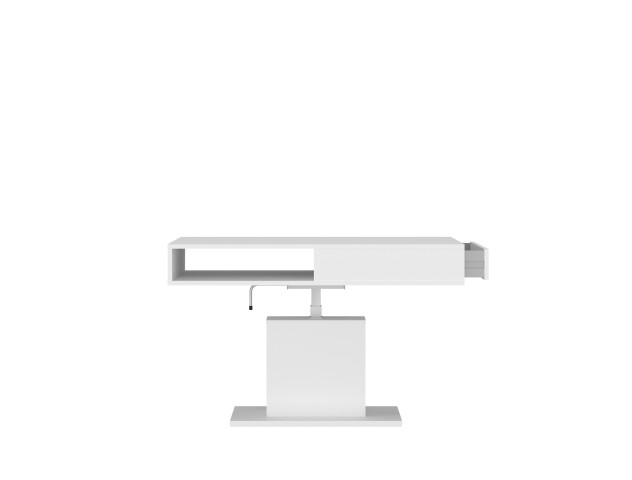 Couchtisch >CORTADO < höhenverstellbar bis 80cm, Alpinweiß - 110x60/80x65cm (BxHxT)