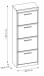 Schuhkipper >GRANO< 4 Klappen, Viking Eiche Dekor - 54x149x31 (BxHxT)