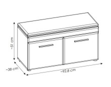 Garderoben-Set >Grano< (3-teilig) Viking Eiche Dekor - 153x195x38 (BxHxT)
