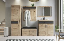 Garderoben-Set >Grano< (3-teilig) Viking Eiche Dekor - 153x195x38 (BxHxT)