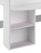 Jugendzimmer-Set >Pirouette 13< (3-teilig) Weiss / Rose oder grau, Hochbett, Schrank, Schreibtisch