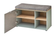 Garderoben-Set >Bari< (3-teilig) Schilfgrün / Eiche - 158x202x38cm (BxHxT)