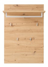 Garderoben-Set >Bari< (3-teilig) weiss matt / Eiche - 158x202x38cm (BxHxT)