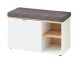 Garderoben-Set >Bari< (3-teilig) weiss matt / Eiche - 158x202x38cm (BxHxT)