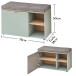 Garderoben-Set >Bari< (2-teilig) Schilfgrün / Eiche - 78x200x38cm (BxHxT)