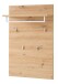 Garderoben-Set >Bari< (2-teilig) Schilfgrün / Eiche - 78x200x38cm (BxHxT)