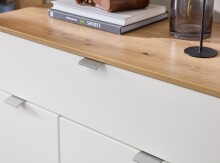 Garderoben-Set >Bari< (2-teilig) weiss matt / Eiche - 78x200x38cm (BxHxT)