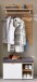 Garderoben-Set >Bari< (2-teilig) weiss matt / Eiche - 78x200x38cm (BxHxT)
