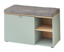 Garderoben-Set >Bari< (4-teilig) Schilfgrün / Eiche - 158x200x38cm (BxHxT)