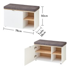 Garderoben-Set >Bari< (4-teilig) weiss matt / Eiche - 158x200x38cm (BxHxT)