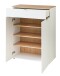 Garderoben-Set >Bari< (2-teilig) weiss matt / Eiche - 78x190x38cm (BxHxT)