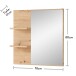Garderoben-Set >Bari< (2-teilig) weiss matt / Eiche - 78x190x38cm (BxHxT)