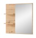 Garderoben-Set >Bari< (2-teilig) weiss matt / Eiche - 78x190x38cm (BxHxT)