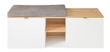 Garderoben-Set >Bari< (3-teilig) weiss matt / Eiche...