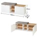 Garderoben-Set >Bari< (3-teilig) weiss matt / Eiche - 128x190x38cm (BxHxT)