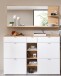 Garderoben-Set >Bari< (2-teilig) weiss matt / Eiche - 148x170x38cm (BxHxT)