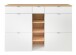 Garderoben-Set >Bari< (2-teilig) weiss matt / Eiche - 148x170x38cm (BxHxT)