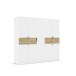 Drehtürenschrank >Ticao< 2 Schübe, 3 Stangen, weiß / Eiche Artisan Dekor - 226x210x54 (BxHxT)