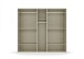 Drehtürenschrank >Ticao< 2 Schübe, 3 Stangen, weiß / Eiche Artisan Dekor - 226x210x54 (BxHxT)