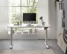 Schreibtisch >Ben< höhenverstellbar bis 117cm, weiss - 160x74/117x77cm (BxHxT)