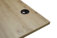 Schreibtisch >Ben< höhenverstellbar, Eiche Dekor / schwarz - 160x74/117x77cm (BxHxT)
