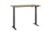 Schreibtisch >Ben< höhenverstellbar, Eiche Dekor / schwarz - 160x74/117x77cm (BxHxT)