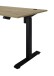 Schreibtisch >Ben< höhenverstellbar, Eiche Dekor / schwarz - 160x74/117x77cm (BxHxT)