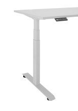 Eckschreibtisch >Ben< höhenverstellbar bis 117cm, weiss - 180x74/117x177cm (BxHxT)