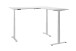 Eckschreibtisch >Ben< höhenverstellbar bis 117cm, weiss - 180x74/117x177cm (BxHxT)