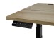 Eckschreibtisch >Ben< höhenverstellbar, Eiche Dekor / schwarz - 180x74/117x177cm (BxHxT)