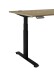 Eckschreibtisch >Ben< höhenverstellbar, Eiche Dekor / schwarz - 180x74/117x177cm (BxHxT)